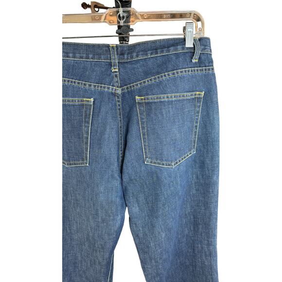 J. Crew Dark Wash Button-Fly Boot Cut Jeans 14L 5-Pocket Casual - Picture 3 of 14